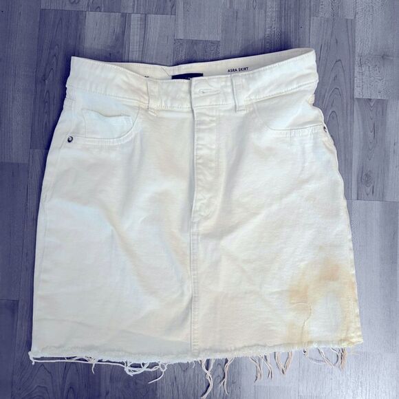 DL Vintage Asra White Mini Skirt Size 25 - Picture 1 of 3
